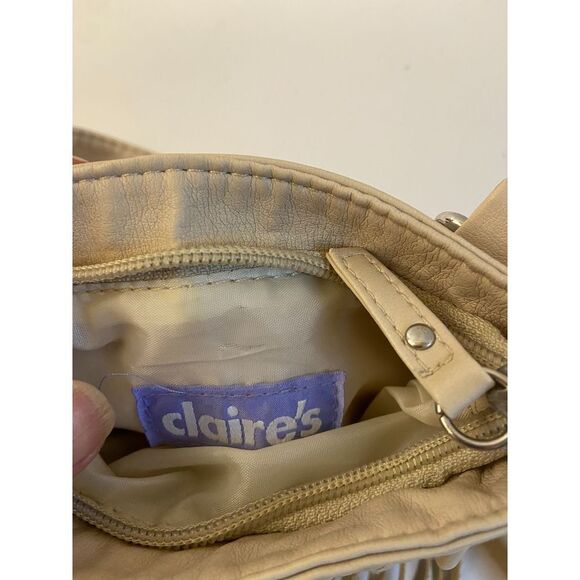 Claire SW Western Mini Crossbody Beige Fringes 8"x6" Faux Leather - Picture 5 of 6